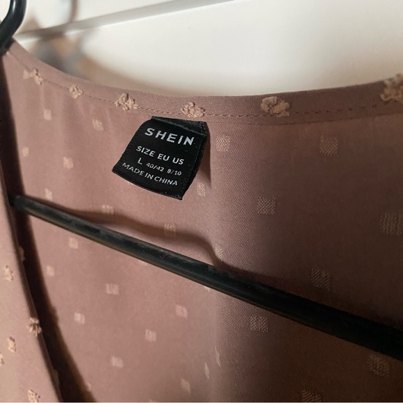 Dusty Purple Swiss Dot Butterfly Sleeve Blouse - Picture 3 of 5